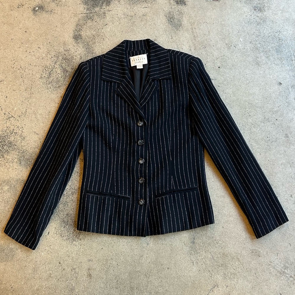 Express Striped black blazer